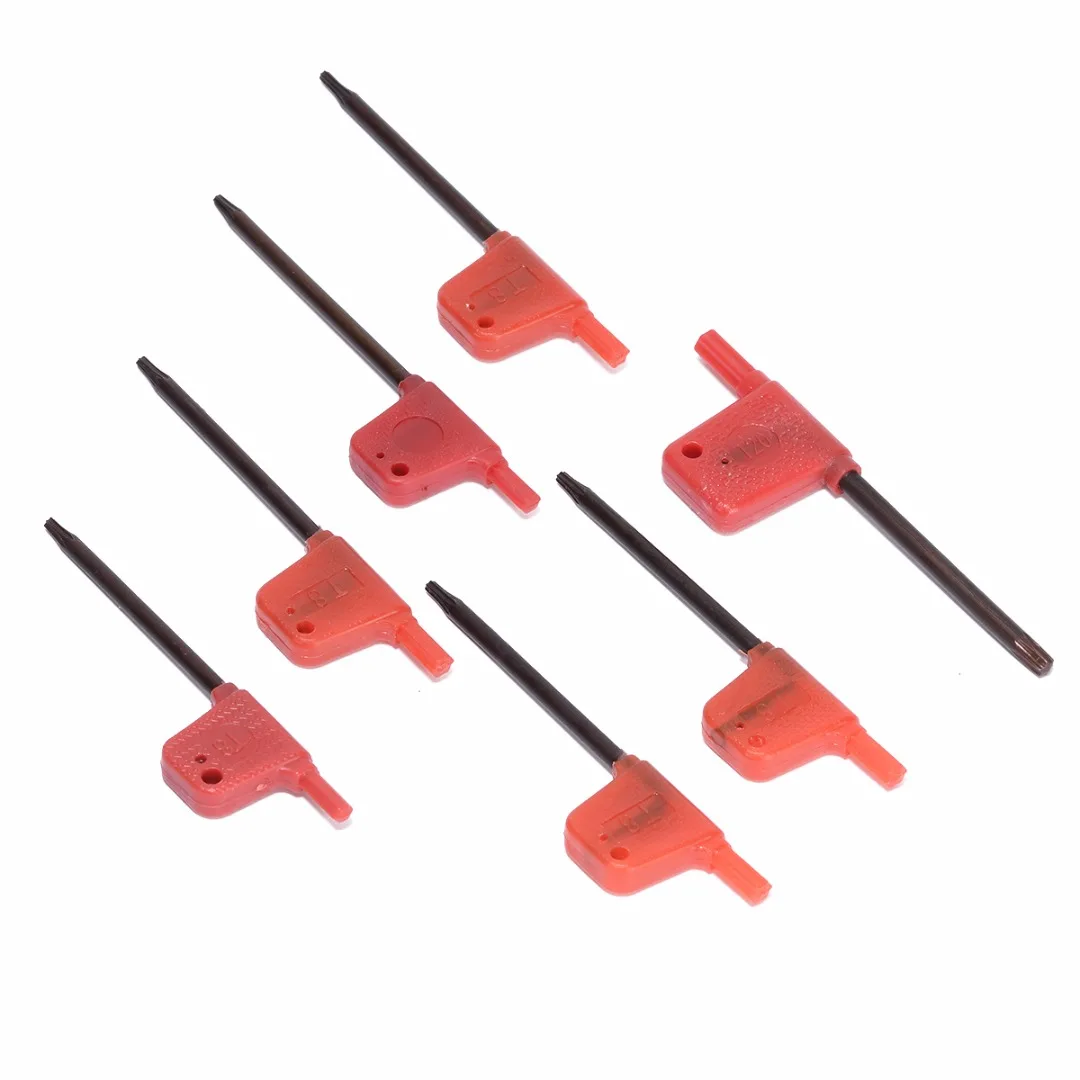 7pcs 10mm Tool Holder Boring Bar + 7pcs Golden Inserts with 7pcs Wrenches For Lathe Turning Tool