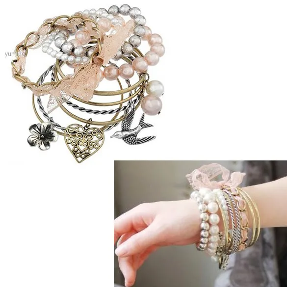 10 шт. мода браслет европейский дворец стиль многослойные|bracelet icon|bracelet mirrorbracelet strass