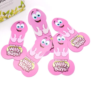 

24pcs/set Willy Says Card Adult Truth Adventure Cards Hen Night Party Drinking Game Cards Bachelorette Party Favors Supplies