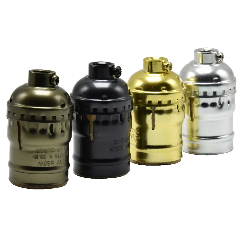 E27 Socket UL Vintage Aluminum Light Socket 250V 660W Lamp Bases Edison