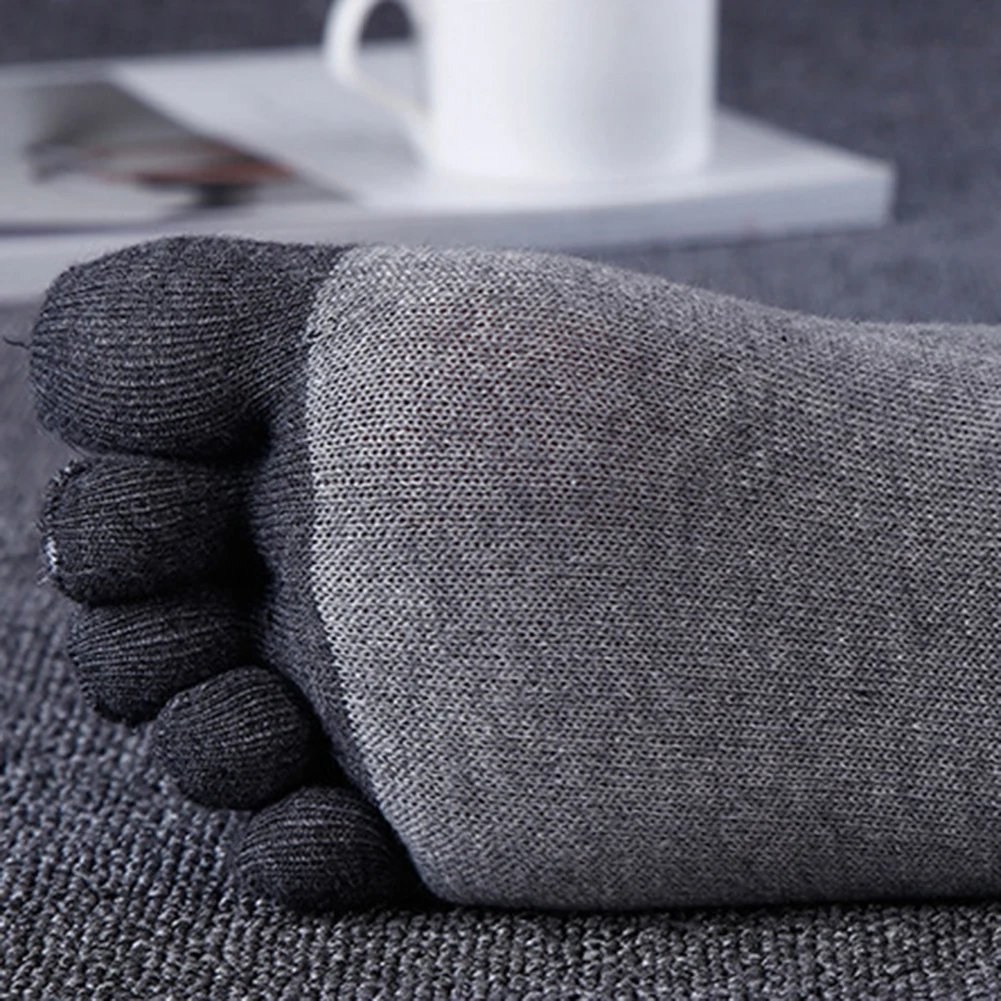 2019 Мода Пять пальцев Для мужчин Sokken хлопковые уплотненные теплые Дышащие носки Повседневное Calcetines Спорт Бег носки без пятки, Skarpetki