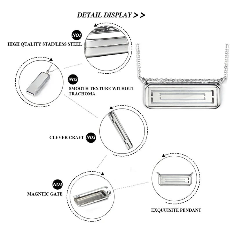 Ароматерапия Ожерелье медальоны магнитные серебряные 316L нержавеющая сталь эфирное масло диффузор медальон кулон ожерелье s ювелирные изделия