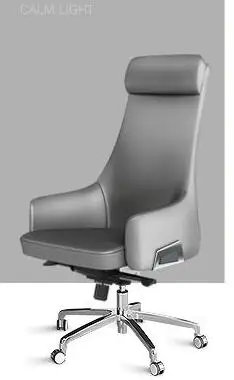 Простой современный кожаное кресло начальника больших размеров из яловой кожи; стул для классной комнаты твердый деревянный офисный стул