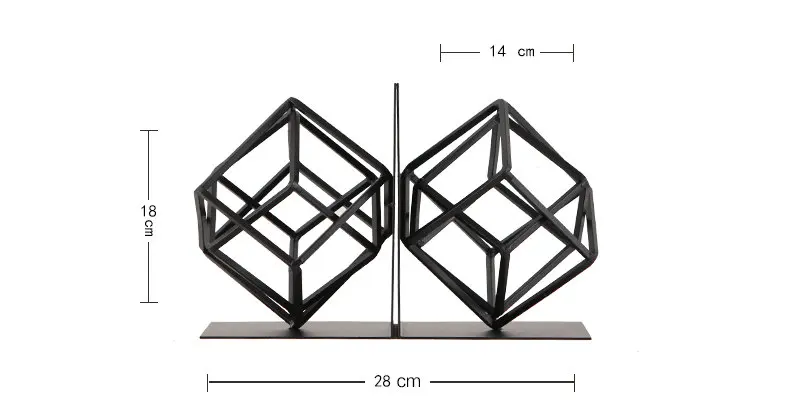 Пара металлических формочек черная Геометрия Форма Книга Стенд офисные украшения стол органайзер книжная полка держатель
