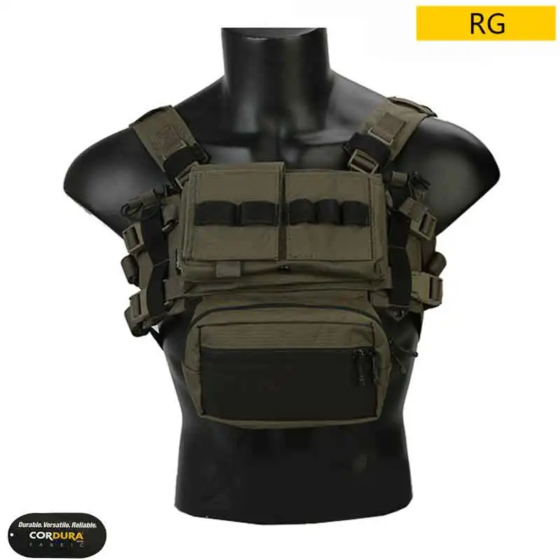 EMERSONGEAR, тактическая нагрудная установка, микро бои, Chissis MK3, нагрудная установка, для страйкбола, для охоты, боевой жилет с 5,56, маг, сумка, Мультикам - Цвет: RG