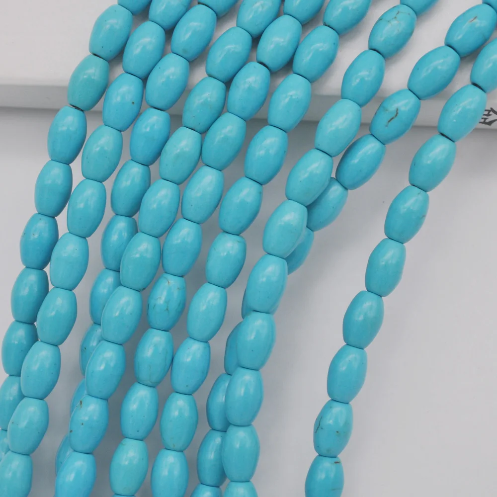Синий барабан Howlite 8x5 мм бусины россыпью нитка 16 дюймов ювелирные изделия для