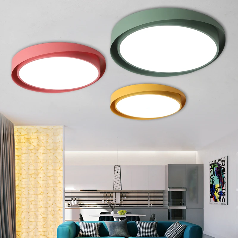 

Round Ceiling Lights LED Lamp for Living room Bedroom office lights Lustres Modern LED Ceiling Lamp 110V 220V for Kids bedroom