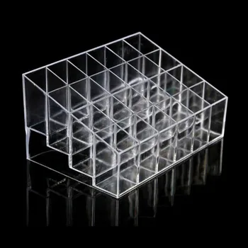 

2PCS Clear Plastic Makeup Storage Case Nail Polish Rack Lipstick Cosmetic Storage box Holder Makeup Brush Makeup Organizer M03C