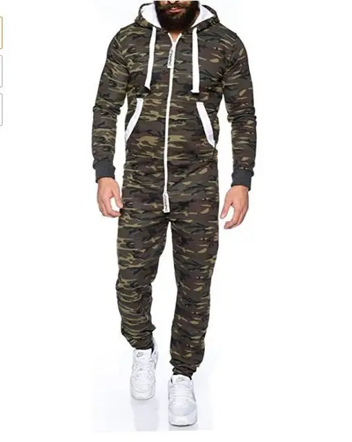 Hirigin Brand Military Suit Two Pieces Set Mens Camouflage Camo Plain