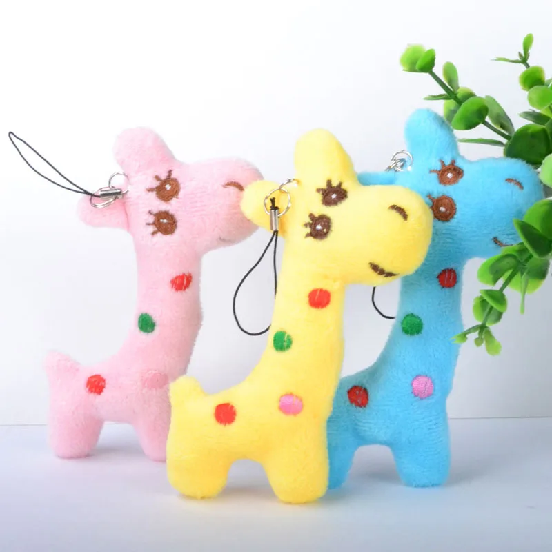 2018 Mini Plush Toys 3Colors Giraffe 8CM Stuffed Toy font b Doll b font Wedding Bouquet