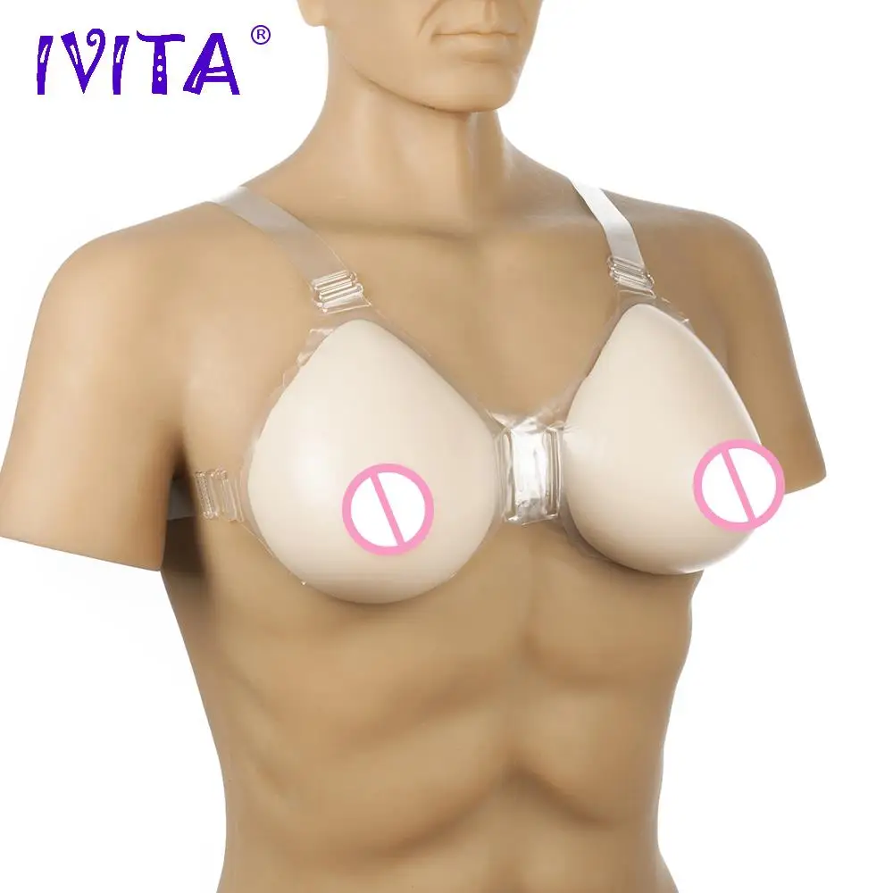 

IVITA 1400g Fake Boobs Silicone Breast Forms False For Crossdressing Drag Queen Shemale Mastectomy Transgender Fashion Breasts