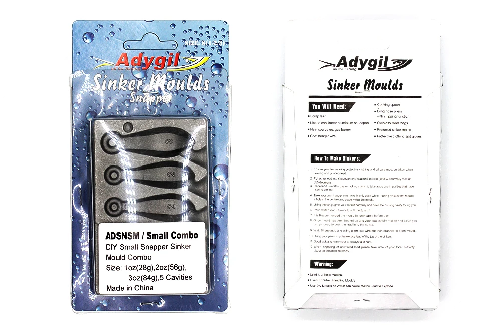Adygil Diy Snapper Pesca Chumbada Molde Adsnsm e pequeno Combo Snapper Chumbada 28g g g 5 84 56 Cavidades 11 pequena combinação snapper sinker 28g 56g 84g 5 cavidades