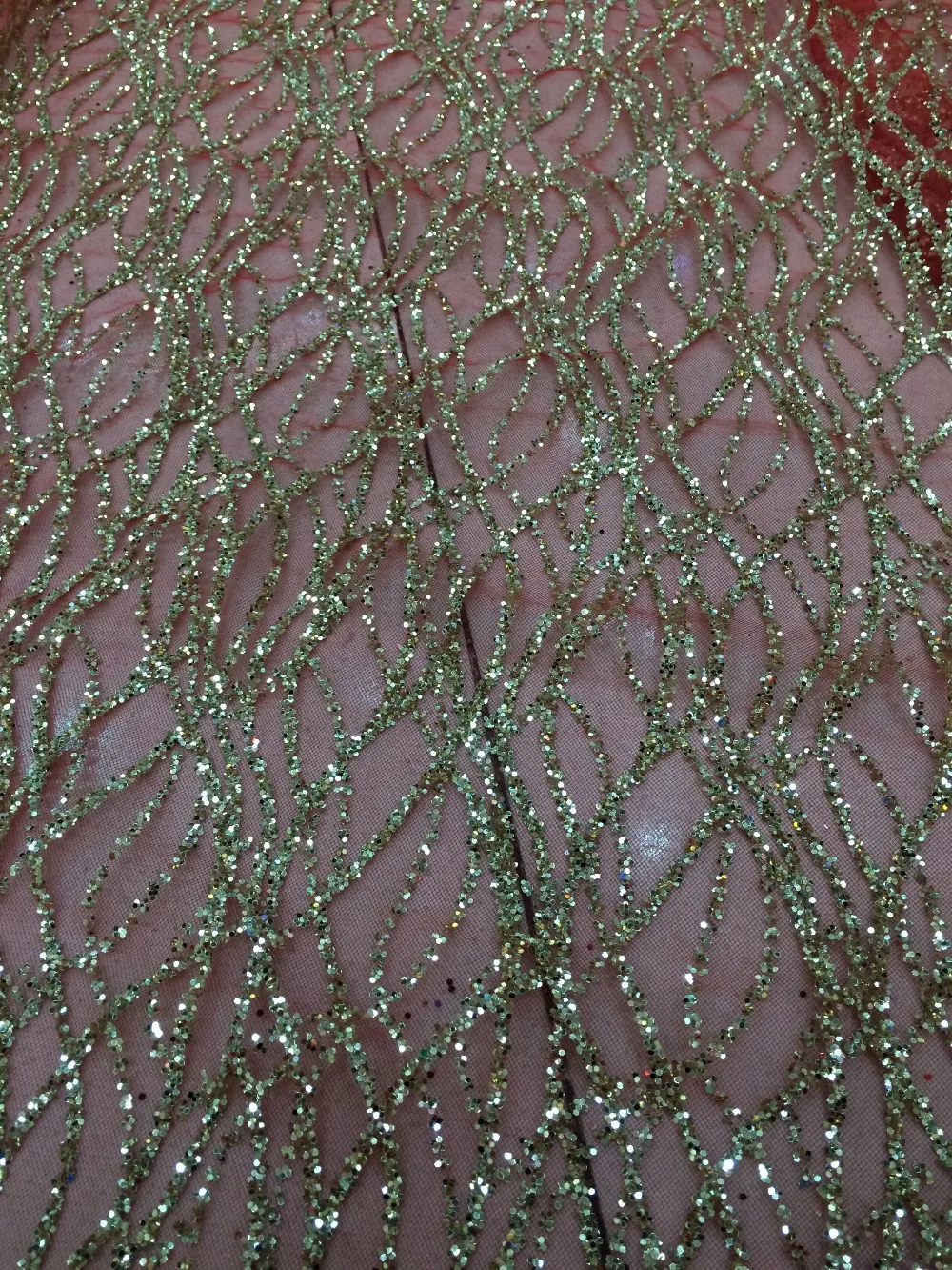 

nice looking Nigerian Lace Fabric L-37 with glitter African Lace Fabric with glitter sequins