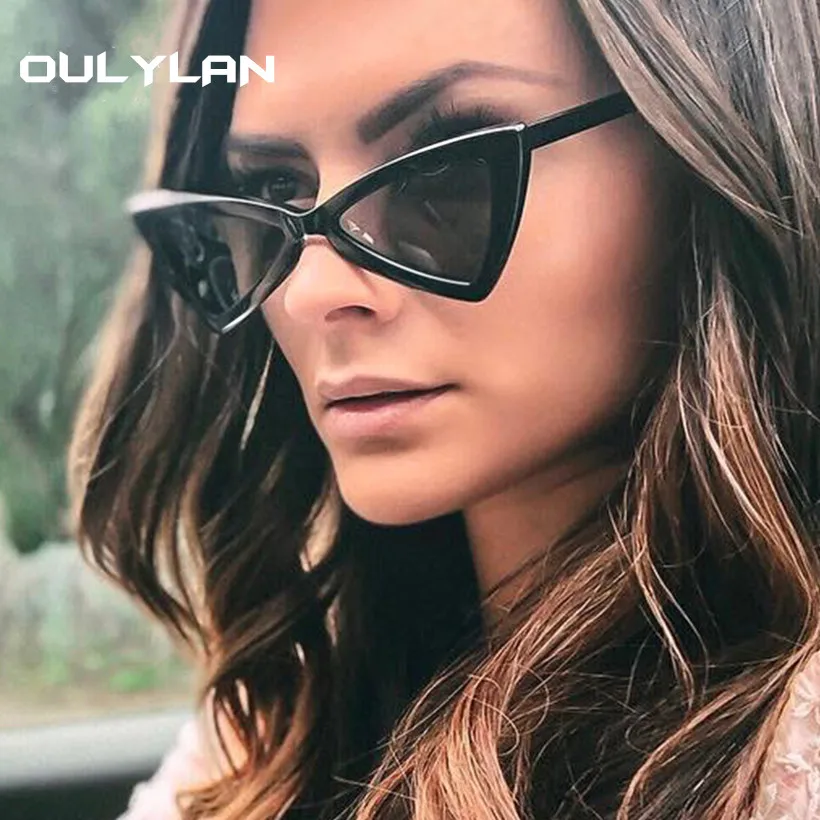 

Oulylan Vintage Sunglasses Women Cat Eye Sun Glasses Retro Brand Designer Female Small Triangle Eyeglasses UV400