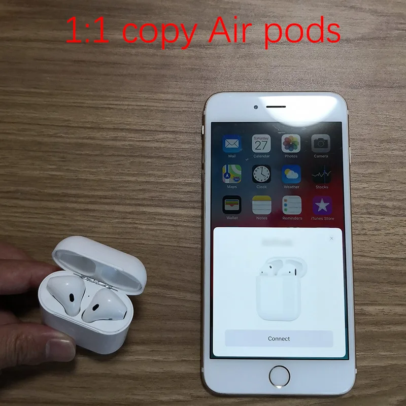 

Airplus 1:1 copy wireless earphones with charging box PK i20 airmx i30 i10 tws headphone with sport kitS