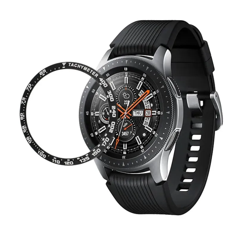

Smart Watch Accessories Replacement For Samsung Galaxy Watch 42MM/46MM Bezel Ring Adhesive Cover Anti Scratch Metal