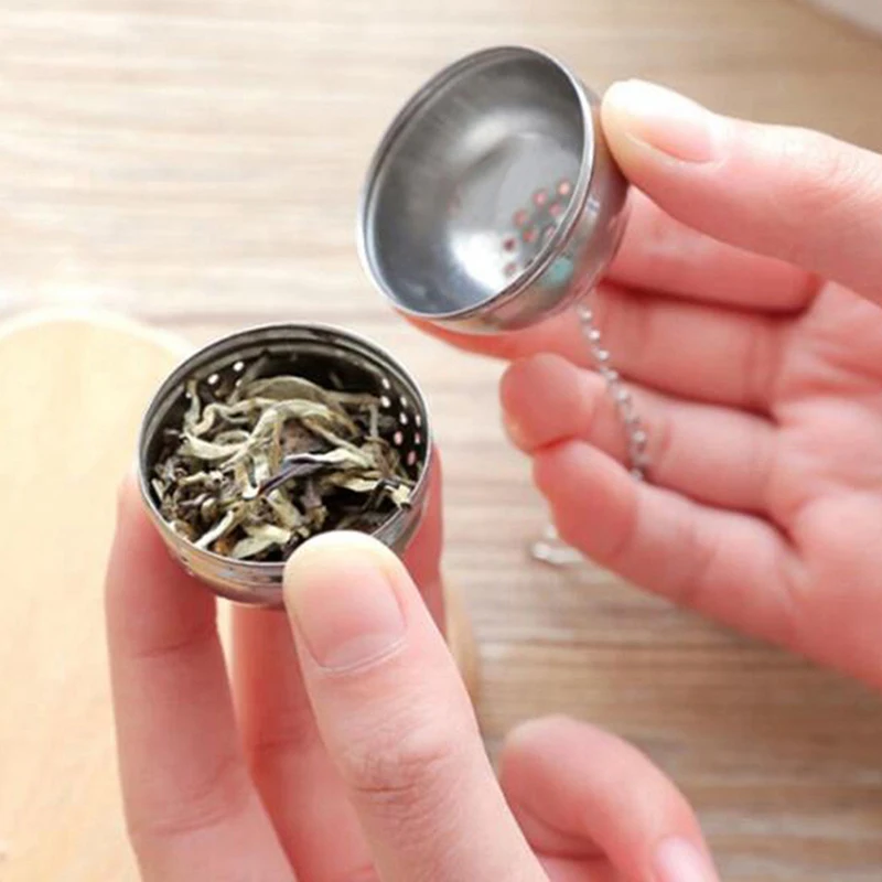 

Stainless Steel Ball Tea Infuser Mesh Filter Strainer Hook Loose Tea Leaf Spice