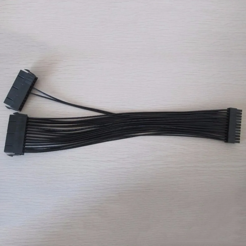 Upgrade 24pin 20+4pin Dual PSU ATX Power Supply Adapter Cable Connector For Mining 30cm Starting Line Computer Components