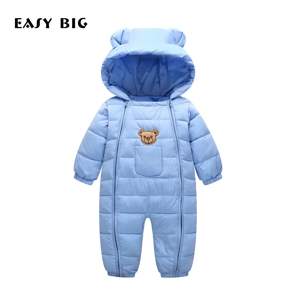 

EASY BIG Winter Warm Hooded Baby Down Coats For Girls Unisex Newborn Parkas Coats For Boys BC0020