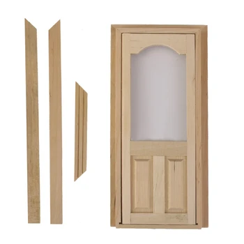 

1:12 Scale Internal Wooden Door & Frame Dolls House Decor DIY Accessory Dollhouse Miniature