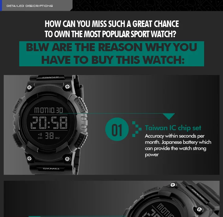 Luxury Sport Digital Watch 50m Waterproof LED Military Watch Men Fashion Electronics Student Wristwatches SKMEI Clock mens diving watches