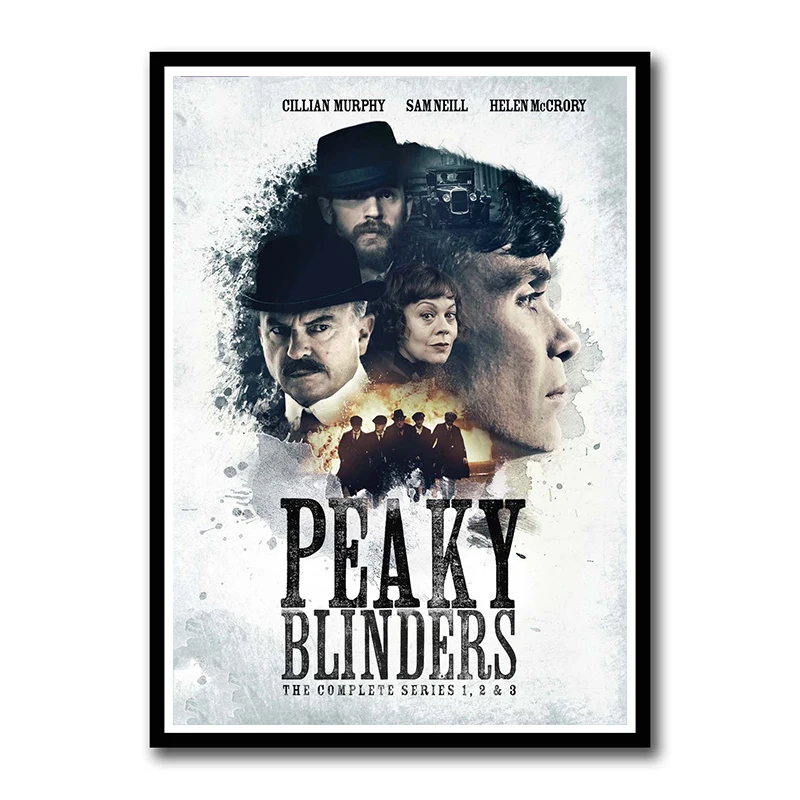 Movie TV Peaky Blinders White Coated Paper Posters Wall Decor Painting for Living Room Home Decoration Frameless