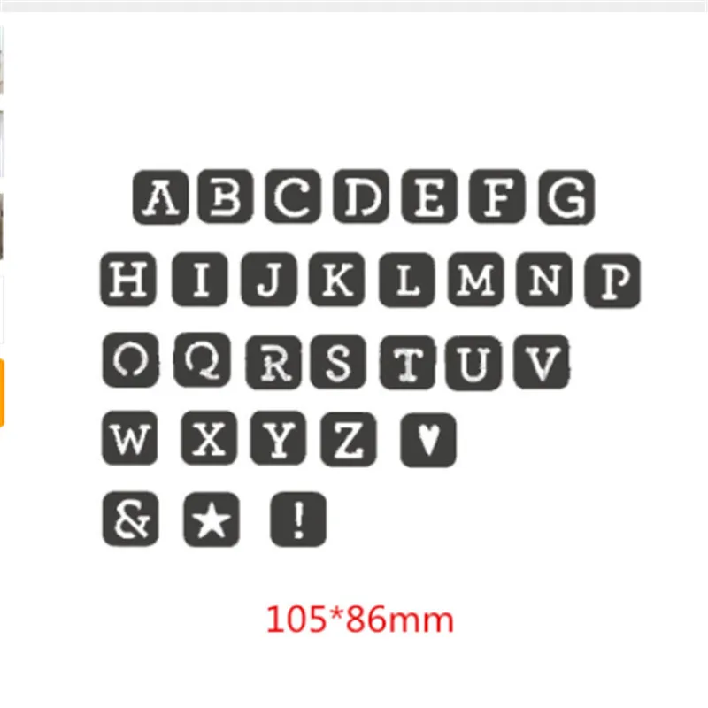 Маленькие квадратные буквы металлические режущие штампы для скрапбукинга DIY альбом изготовление бумажных открыток товары для декоративного рукоделия Новинка