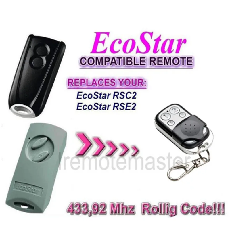 

For Hormann Ecostar RSE2 RSC2 comaptible 433Mhz rolling code remote