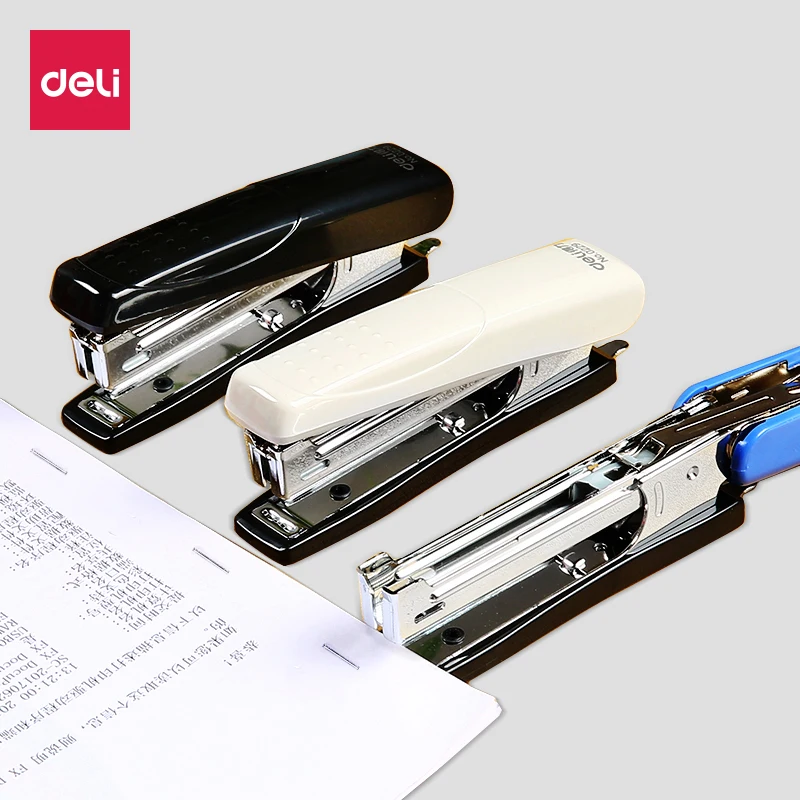 

Deli 1pcs 10# small Useful stapler business type standard stapler office Binding stationery Random Color 0229