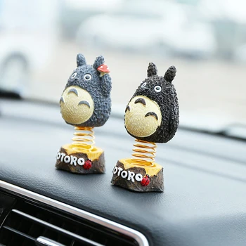 

Car Decoration Totoro Spring Cartoon Model Resin Toy Decorative Trim Auto Dashboard Jumping Ornament Accessories Fashion Gifts