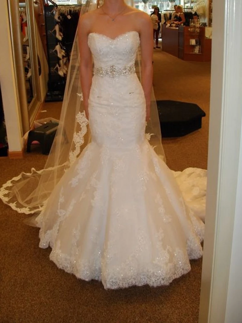

Hot Sale Sweetheart Appliques Sequins Mermaid Lace Wedding Dress 2019 Crystal Wedding Gown Bride Dress Custom robe de mariage