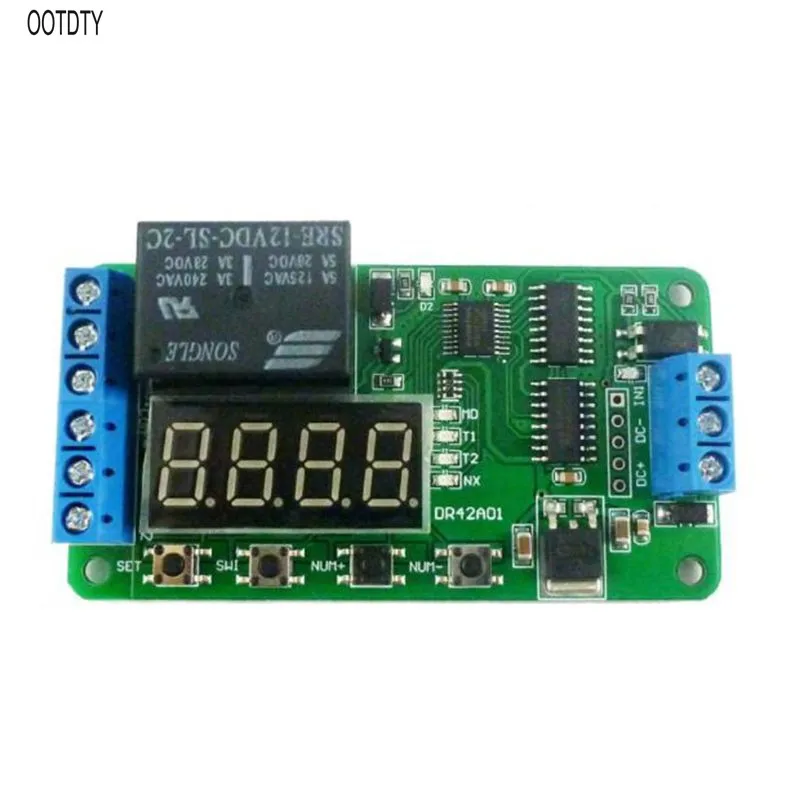 

12V Multifunction DR42A01 Timer DPDT Relay Module Double Pole Double Throw