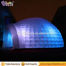 Светодиодный светильник, надувная иглу, купольная палатка, 8 м x 4 м, высокое качество, 16 цветов, меняющая палатку для игрушечной палатки
