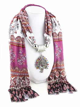 

explosive fringed pendant scarf printed cloth peacock pendant scarf lady's shawl
