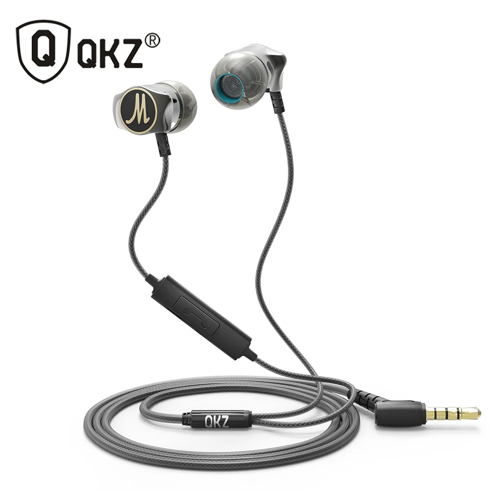Наушники QKZ DM7 цинковый сплав наушники вкладыши HiFi fone de ouvido гарнитура auriculares audifonos