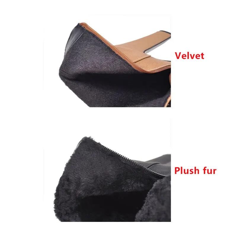 Cena FITWEE rozmiar 30 50 kobiet szpilki botki moda pani pasek krzyżowy buty kobiety zimowe ciepłe Botas obcasy okrągłe Toe obuwie