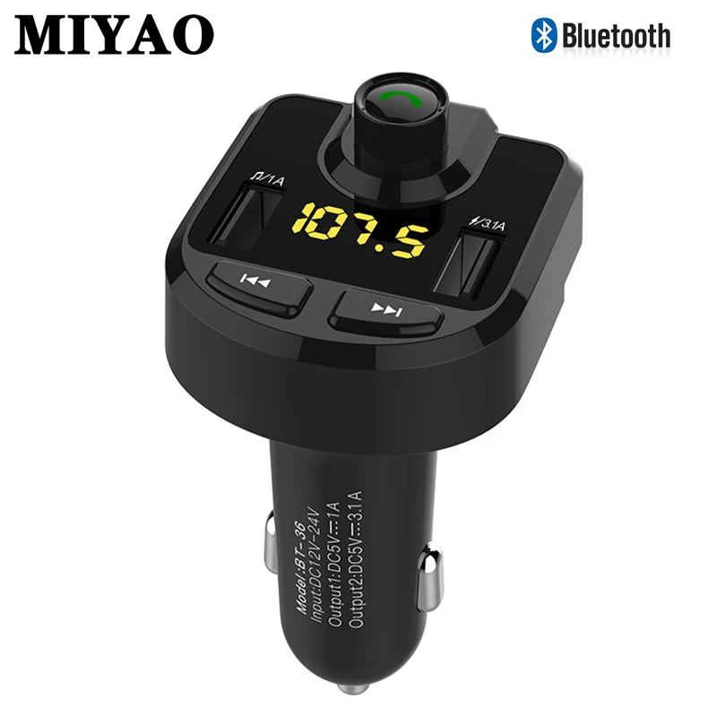 

Car Wireless FM Transmitter Bluetooth Handsfree Car Kit MP3 Player Dual USB Charger 3.1A Modulator Hands Free Car Fast Charging