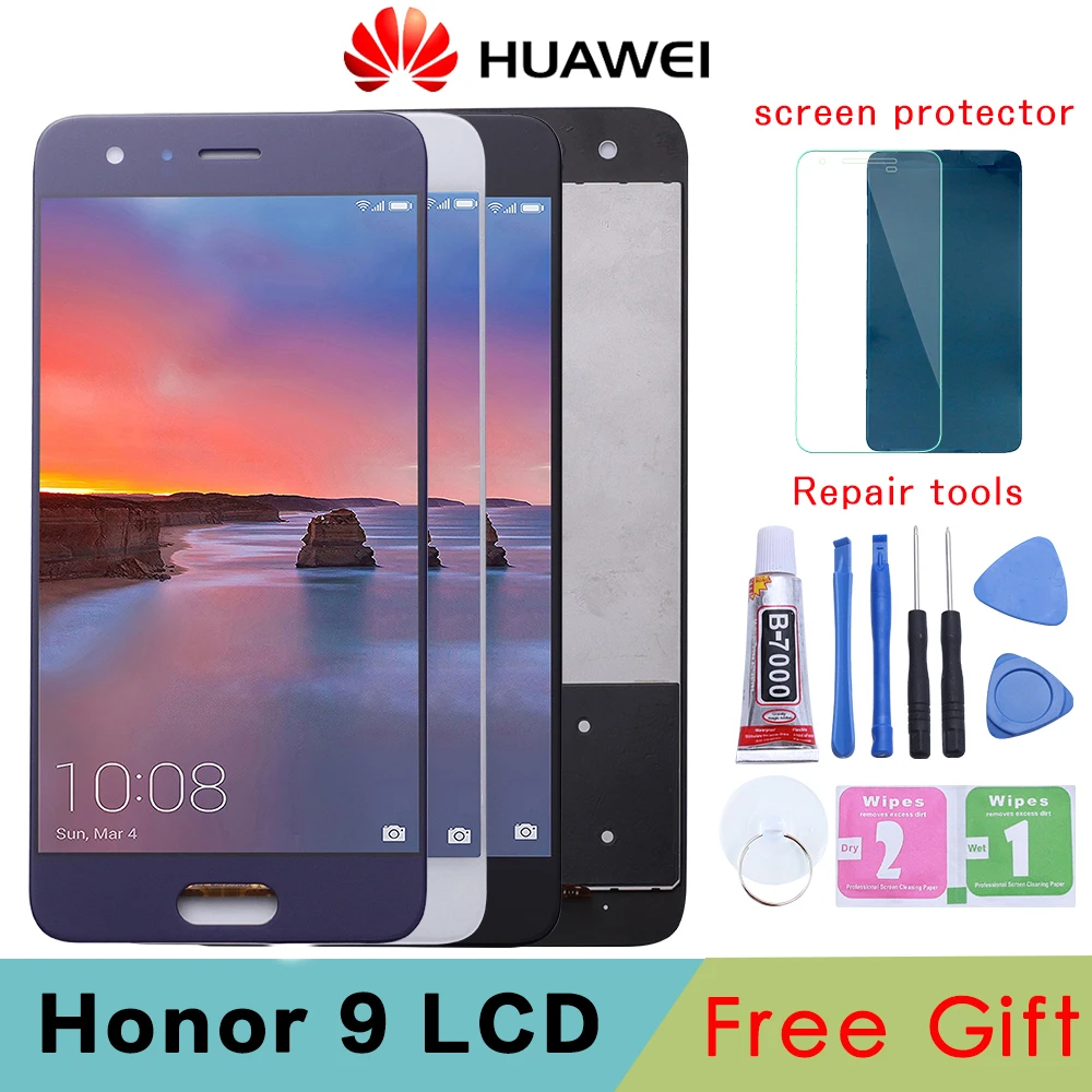 100% протестированный для Huawei Honor 9 Женский стандартный ЖК дисплей + дигитайзер
