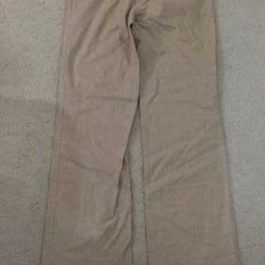 Studio 1940 pants womens size 10 tan stripe cotton blend 32 x 30.5 (2)