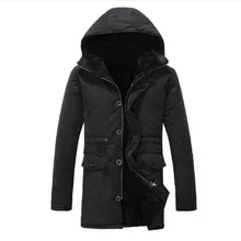 2017 Winter Men Winter Coat Long Sleeves Warm Thick Down Parka Men Male Long Winter Jacket Men Parka Christmas Coat