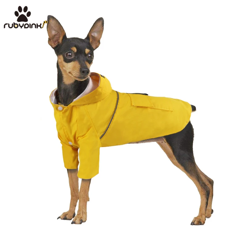 

Summer Outdoor Puppy Pet Rain Coat Hoody Double layer Waterproof Windproof Jackets PU Raincoat for Pet Dogs Apparel Clothes