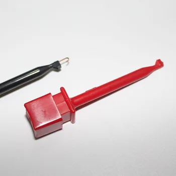 

10pcs Plunger Clip 2.5''-68mm Test Clip Hook Grabbers Self-assembly Testing Lead Solder Connection for Max. Cable OD. 0.09'