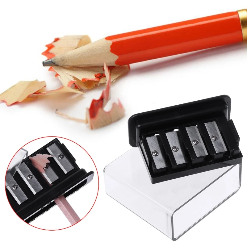 

4 Holes Pencil Sharpener For Charcoal Sketch Pencils Drawing School Supplies