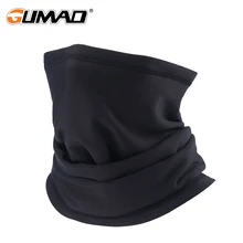Черная Теплая повязка на шею, термомаска на половину лица, флисовая трубка, щит для велоспорта, катания на лыжах, сноуборде, походов, бандана, волшебный шарф