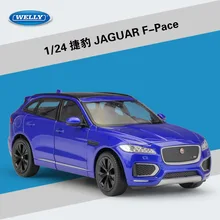 WELLY 1:24 Высокая имитация классического литья под давлением Автомобиля JAGUAR FPace внедорожник металлический сплав модель автомобиля для детей подарок игрушка автомобиль коллекция