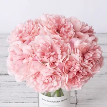 Wedding Bouquet Fake Flower Bride Peony Artificial Faux Living-Room Home-Decoration High-Quality
