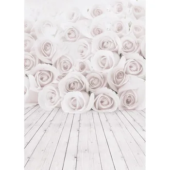 

5X7FT Vinyl Photography Backdrops White Roses Photo Background Computer Printed Children Baby Backdrops for Photo Studio S-991