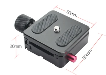 

MINI Aluminum Adapter Plate Square Clamp with Gradienter for Quick Release Plate for Tripod Ball Head Arca Swiss RRS Wimberley