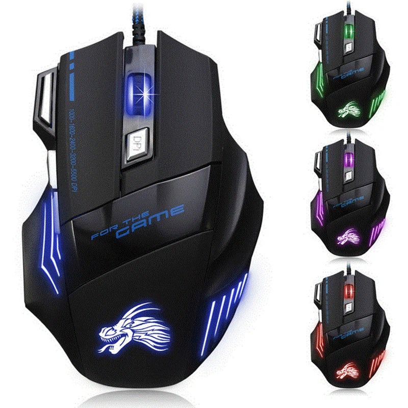 Professional 5500 DPI Gaming Mouse 7 Buttons LED Optical USB Wired Mice for Pro Gamer gaming mouse wired mouse