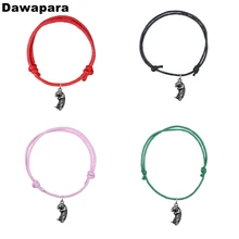Dawapara bonito do mar lontra liga pingente moda pulseira artesanal coreano cordão de cera ajustável na moda corrente charme jóias para o presente